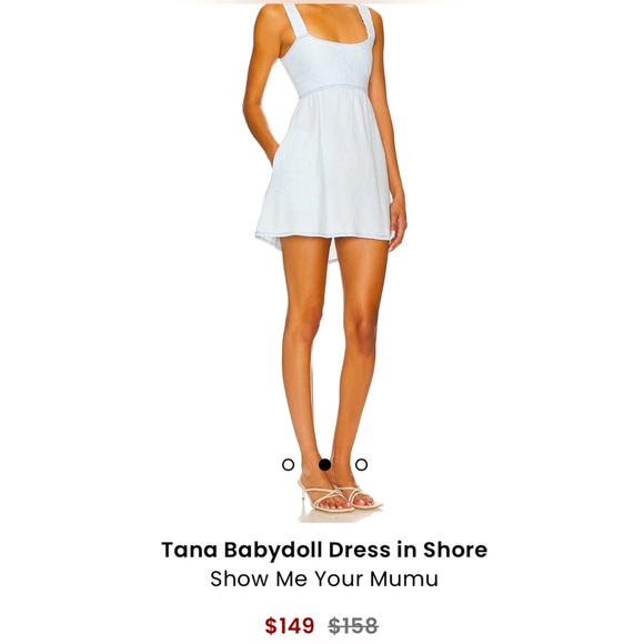 NWT Show Your MUMU. Tana Babydoll Dress in Shore Chambray. Size Large - Picture 9 of 15